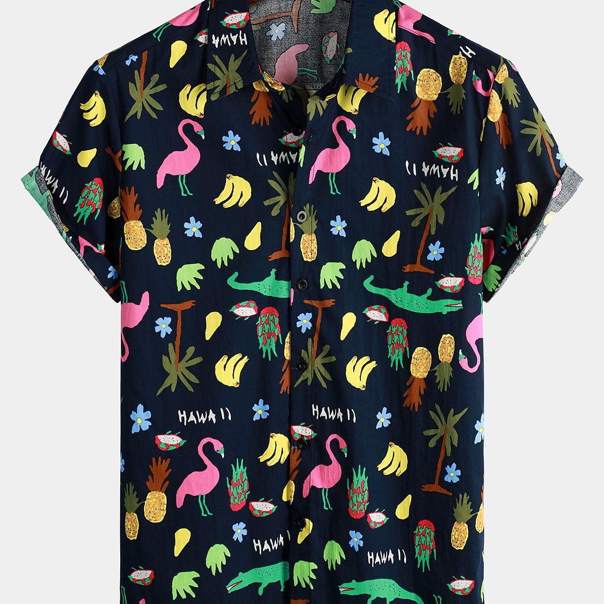 Men's Cotton Tropical Short Sleeve Hawaiian Shirt