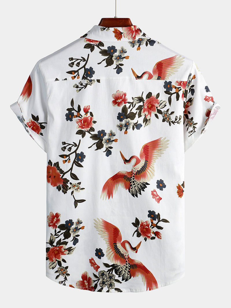Bundle Of 3 | Men's Hawaiian Casual Flower Print Short Sleeve Shirts