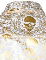 Chemise de luxe motif cachemire tête de mort pour homme