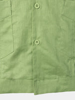 Men’s Pocket Linen Cuban Guayabera Summer Camp Button Up Short Sleeve Casual Shirt