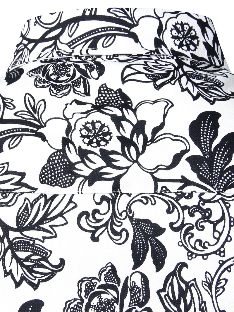 Chemise à manches longues décontractée à fleurs pour hommes