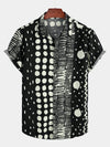 Men's Black Boho Short Sleeve Retro Shirt