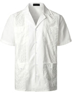 Men's Solid Color Tropical Hawaiian Cotton Shirt