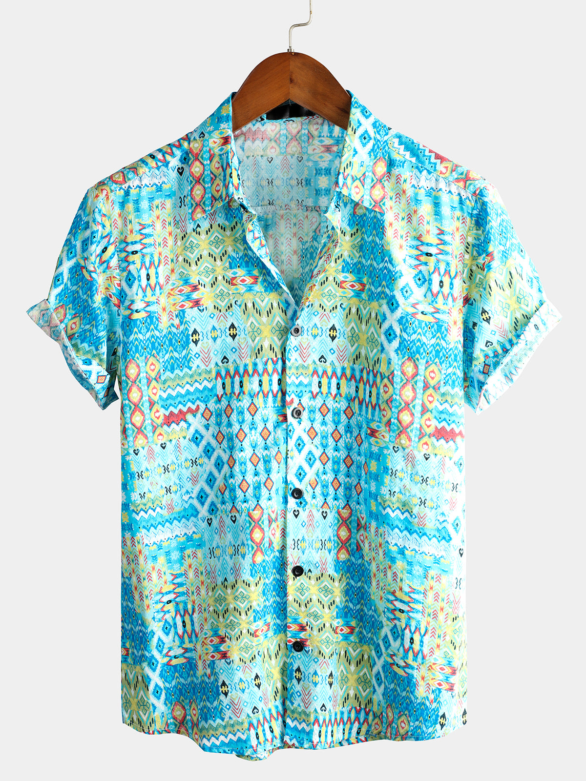 Men's Boho Short Sleeve Hawaiian Shirt