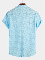 Bundle Of 3 | Men's  Flower & Flamingo Casual Cotton Short Sleeve Shirts