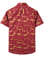 Bundle Of 2 | Men's Cotton Vintage Print Retro Tribal Button Up Short Sleeve Shirts