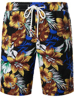 Men's Cotton Casual Flower Hawaiian Shorts