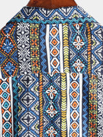 Men's Boho Short Sleeve Retro Shirt