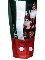 Men's Christmas Print Regular Fit Funny Cardigan Print Outfit Themed Top Long Sleeve Shirt