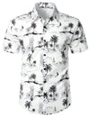 Bundle Of 2 | Men's Tropical Plant Print Aloha Short Sleeve Hawaiian Shirts