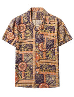Men's Yellow Retro Hawaiian Short Sleeve Shirts