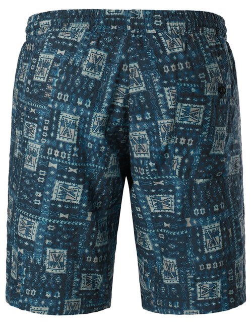 Men's Casual Vintage Breathable Cotton Holiday Navy Blue Shorts