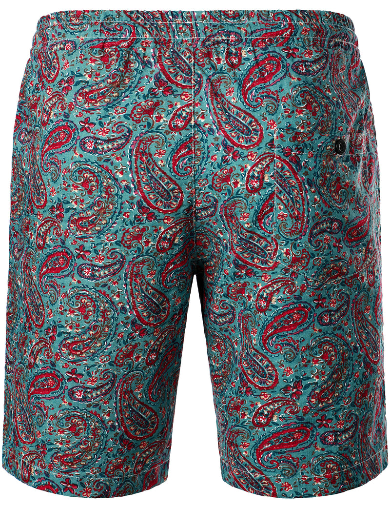 Men's Paisley Casual Vintage Shirt & Shorts Set