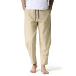 Men's Cotton Loose Casual Lightweight Elastic Waist Pants