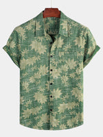 Bundle Of 2 | Men's Casual Retro Holiday Pocket Short Sleeve Shirts
