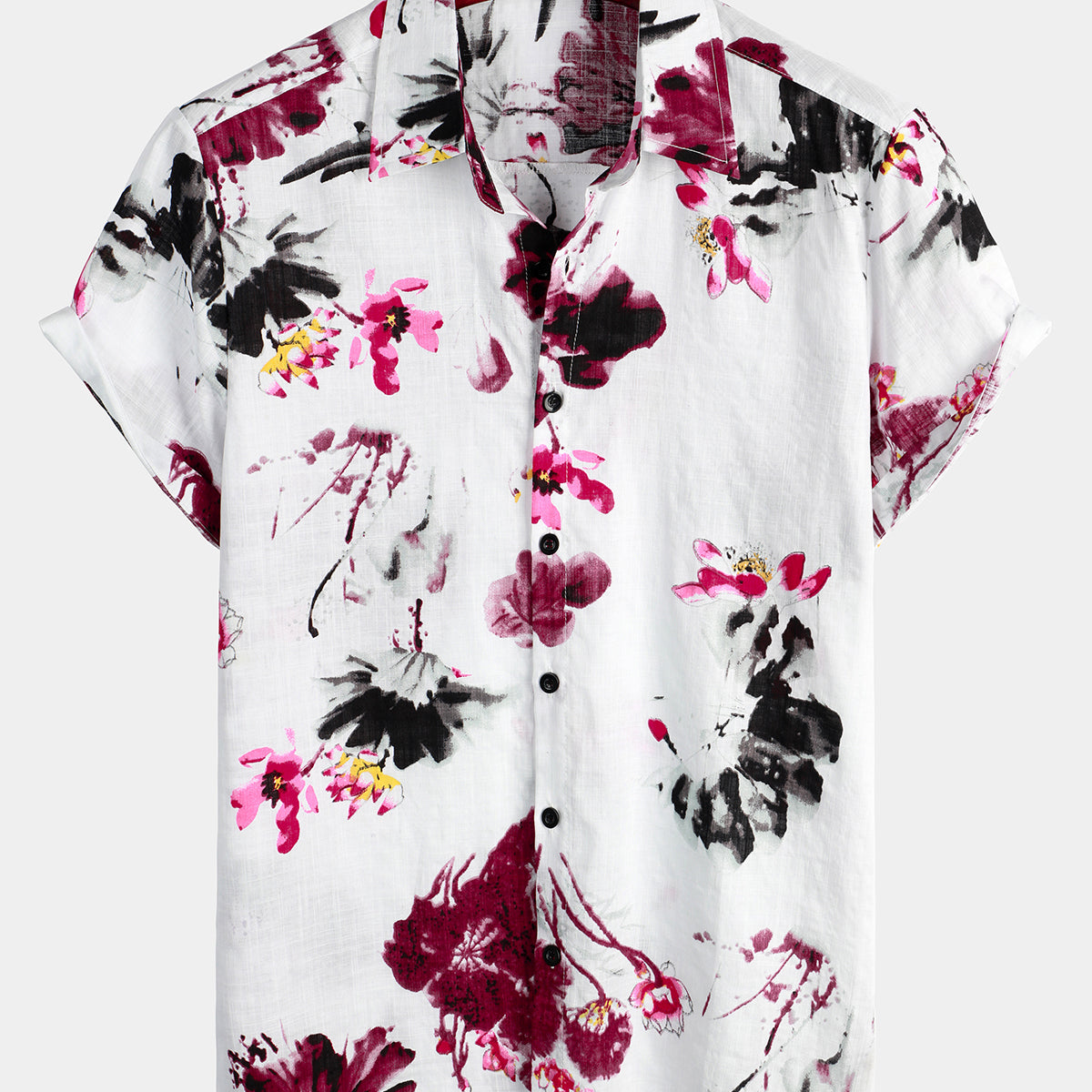 Men's Unique Floral Print Hawaiian Shirt