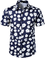 Men's Cotton Daisy Hawaiian Shirt & Shorts Set