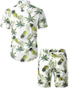 Men's Pineapple Hawaiian Shirt & Shorts Set