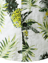 Boy's Pineapple Print Tropical Aloha Holiday Beach White Short Sleeve Shirt