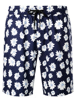 Men's Cotton Casual Daisy Hawaiian Shorts