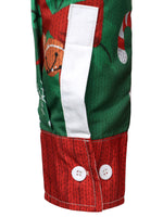 Men's Christmas Funny Outfit Themed Top Regular Fit Xmas Print Long Sleeve Shirt