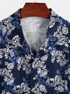 Men's Holiday Floral Print Short Sleeve Shirt