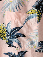 Men's Holiday Pink Pineapple Short Sleeve Pocket Shirt