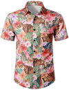 Men's Floral Tiger Print Hawaiian Shirt & Shorts Set