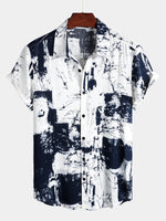 Men's Retro Short Sleeve Holiday Casual Shirt