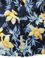 Men's Summer Cotton Floral Sleeveless Pocket Holiday Shirt