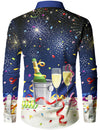 Men's Happy New Year Party Cheers Holiday Fireworks Long Sleeve Shirt