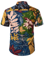 Bundle Of 2 | Men's Tropical Plant Print Aloha Short Sleeve Hawaiian Shirts