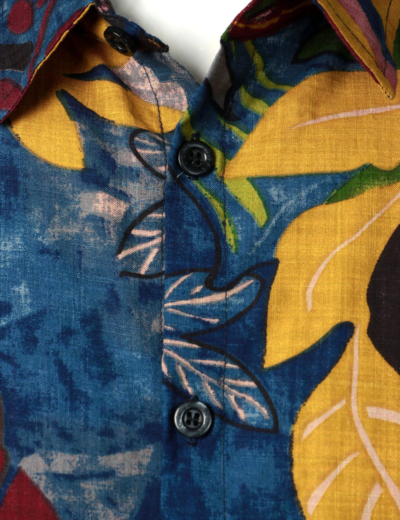 Bundle Of 2 | Men's Tropical Plant Print Aloha Short Sleeve Hawaiian Shirts