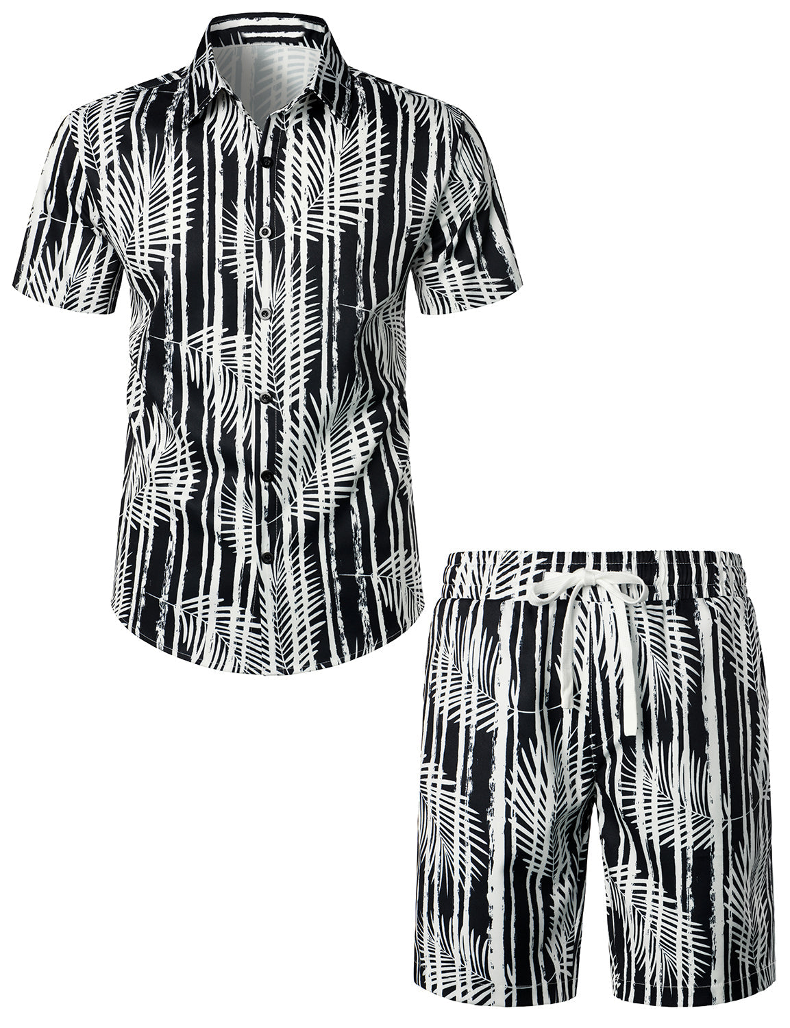 Men's Summer Casual Hawaiian Shirt & Shorts Set
