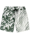 Men's Casual Bamboo Patchwork Pocket Tropical Hawaiian Shirt & Shorts Set