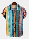 Bundle Of 3 | Men's Casual Retro Striped Short Sleeve Shirts