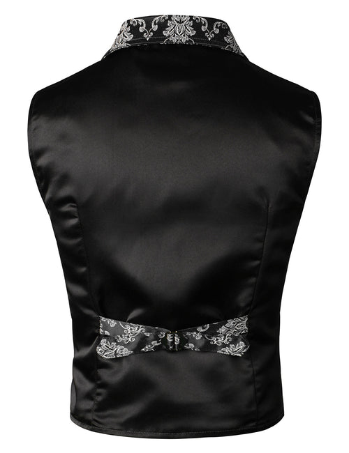Men's Victorian Suit Vest Black Steampunk Gothic Waistcoat