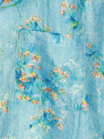 Men's Floral Print Pocket Short Sleeve Shirt