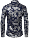 Men's Paisley Print Long Sleeve Shirt
