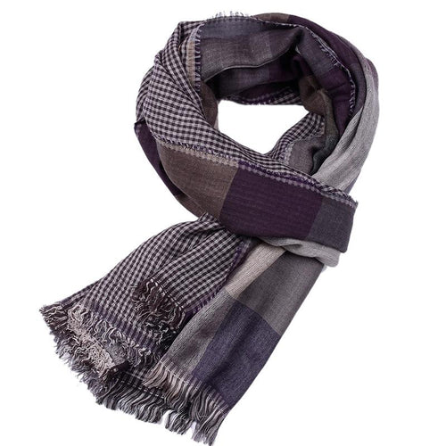 Men's Classic Double-sided Fringed Scarf
