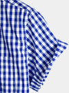 Men's Casual Solid Color Plaid Cotton Pocket Shirt
