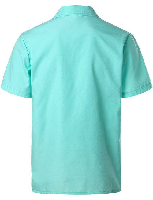 Men's Solid Color Cotton Short Sleeve Shirt