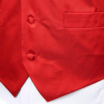 Men's 4pc Tuxedo Vest Suit Set With Bow Tie Neck Tie & Pocket Hanky